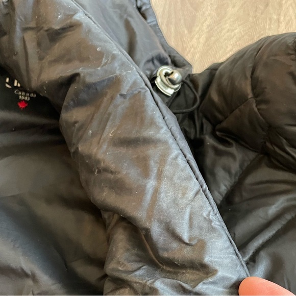 Utex Long Black GOOSEDOWN puffer Jacket Trench w/ Removable hood. Size L - Picture 15 of 15